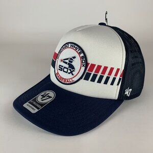 Chicago White Sox MLB Navy Blue White 47 Brand Snapback Trucker Hat New